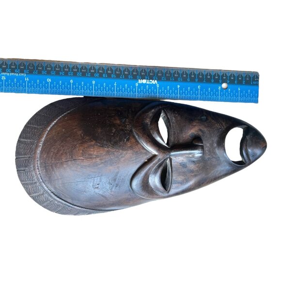 African Dan Mask Hand-Carved Wooden Tribal 11.5” tall - Picture 3 of 8